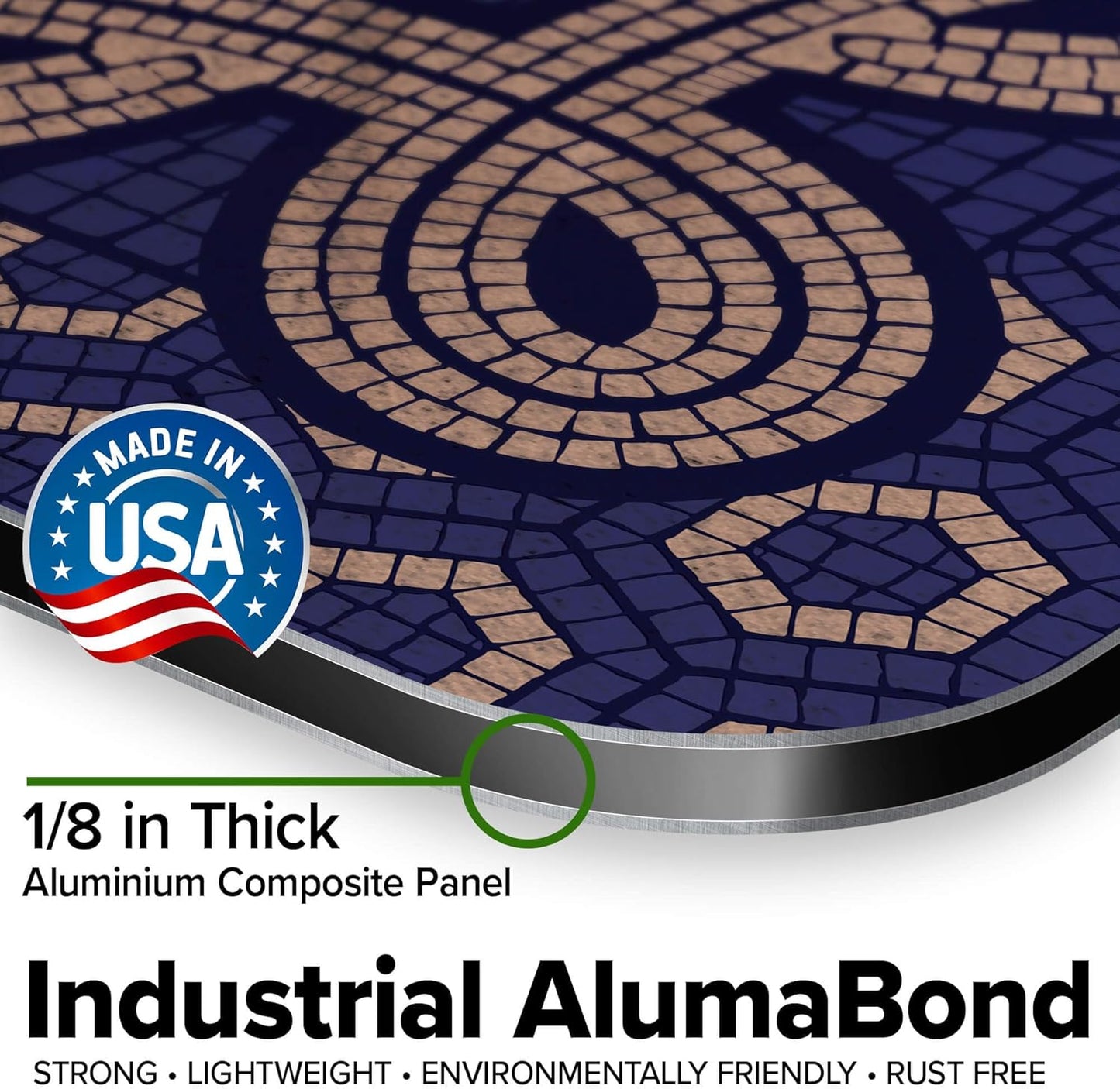 Custom Sign, Custom Street Sign, 11 Font Colors, 13 Font Styles, 4 Hole Options, 22 Sizes, 36x36 Inches, Rust Free DiBound, Fade Resistant, Made in USA by My Sign Center (Fauxsaic 1)