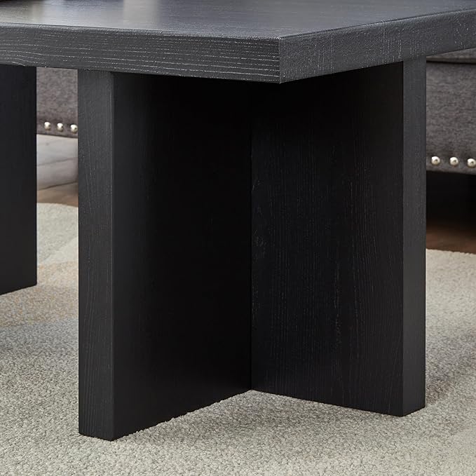 Roundhill Furniture Mchome 3-Piece Coffee Table Set, Coffee Table and Two End - Image 6