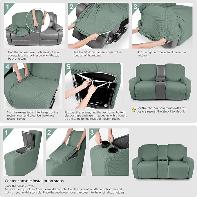 TAOCOCO Loveseat Recliner Cover - Image 6