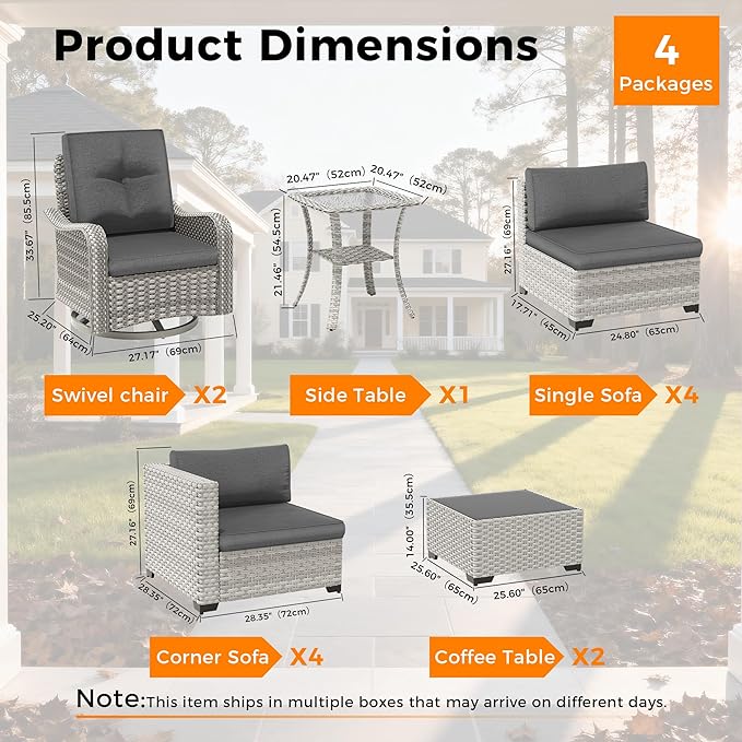 10-Seat Modern Patio Furniture Set - Image 3