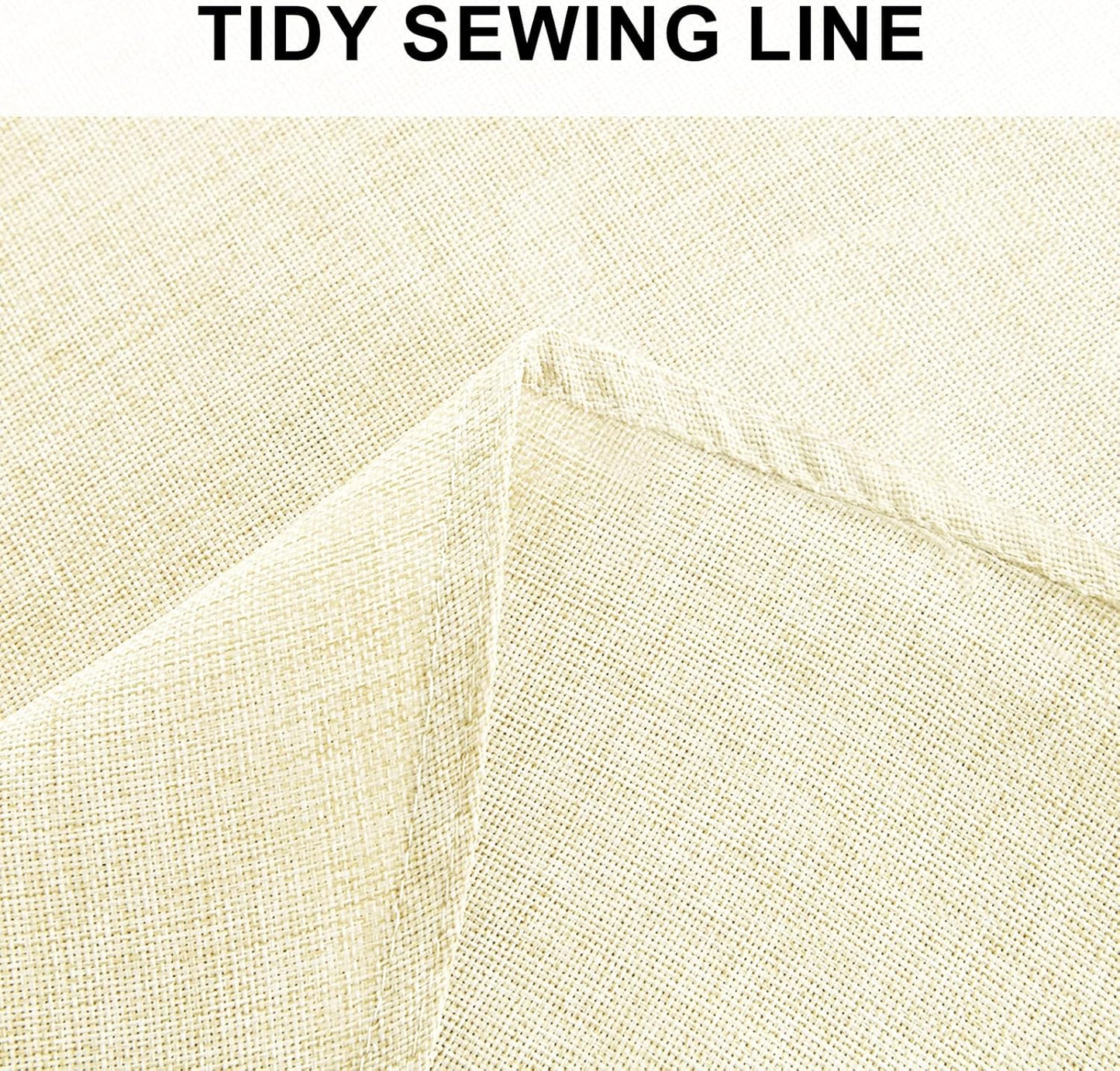 Hiasan Linen Tablecloth 108 Inch Round - Wrinkle and Stain Resistant Washable Polyester Fabric Table Cloth for Dining Room Kitchen Party, Champagne