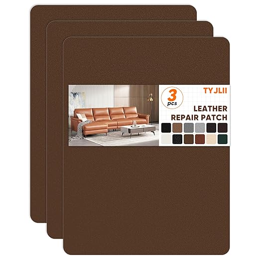 Leather Repair Patch Self Adhesive, 8.3″ x 11″ Vinyl Patch Kit, Leather Repair by Unknown
