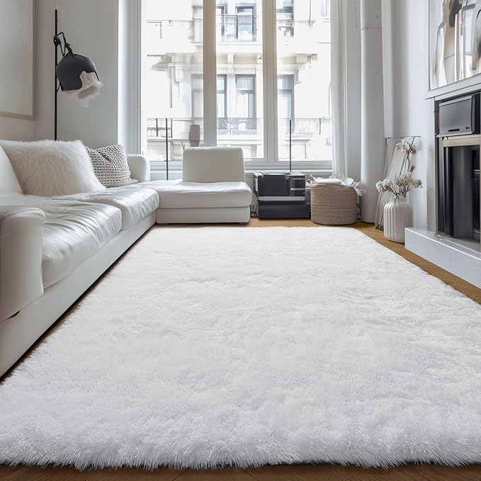 PAGISOFE Fluffy Shaggy Area Rug 5x8, Plush Rugs - Image 3