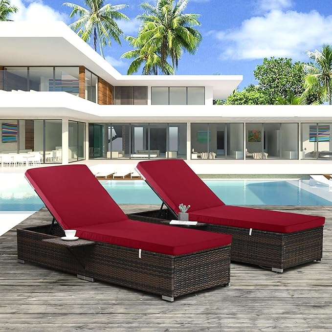 Chaise Lounge Cushion Outdoor, Waterproof and Stain-Resistant Lounge Deck - Image 7