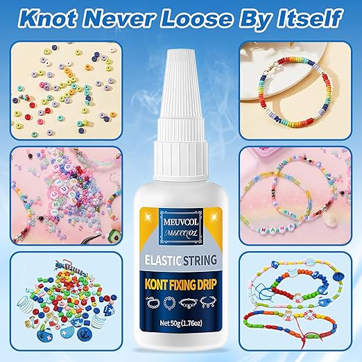 Meuvcol Jewelry Bracelet Glue for Elastic String Knot, Punctuation Beads - Image 2
