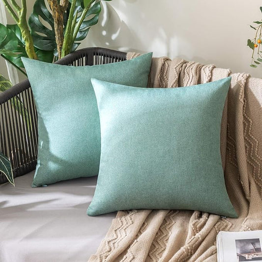 MIULEE Pack of 2 Decorative Outdoor Solid Waterproof Throw Pillow Covers Spring by MIULEE