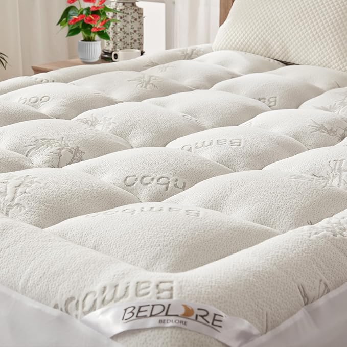BEDLORE California King Mattress Topper Viscose Derived from Bamboo, Thick by Bedlore