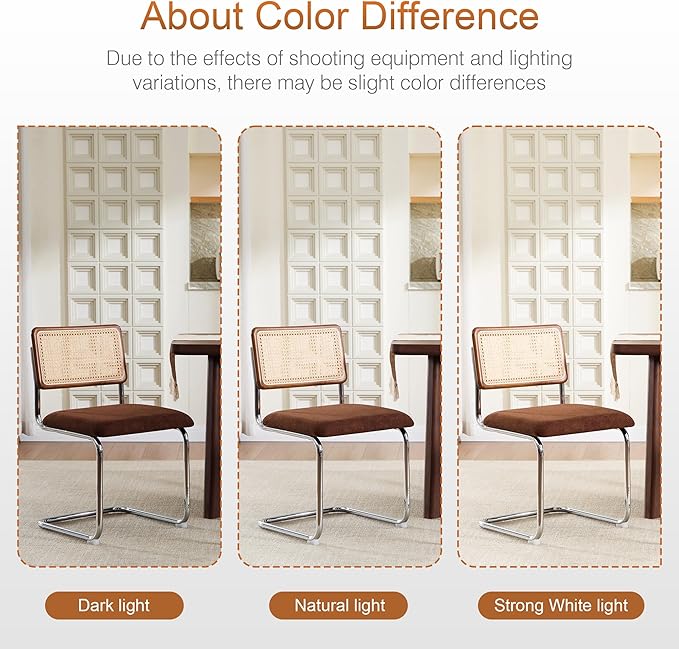 Zesthouse Rattan Dining Chairs Set of 4, Mid Century Modern Dining Room Chairs - Image 7