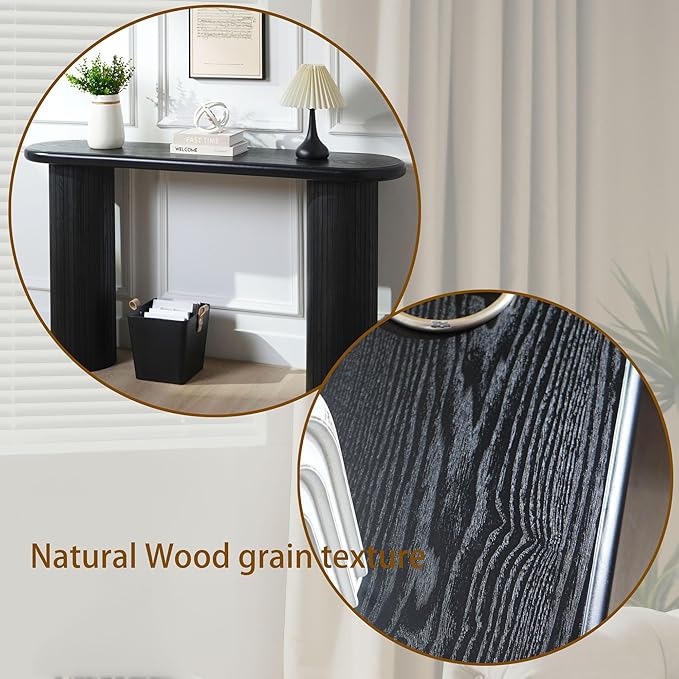 56" Wood Console Table for Entryway, Modern Sofa Table for Living Room - Image 7