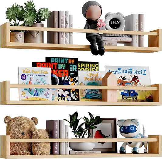 Fixwal Nursery Book Shelves, 23.6 Inch Floating Bookshelves by Fixwal
