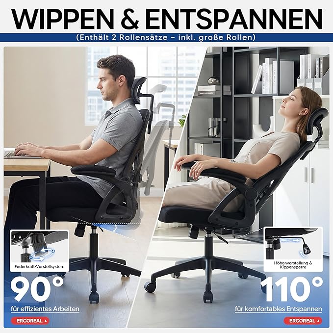 Ergonomic Office Chair, Mesh Desk Chair - Image 4