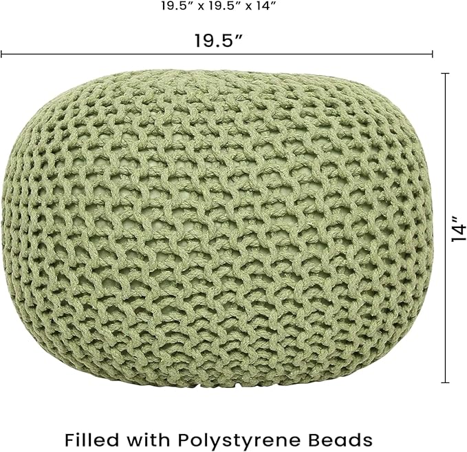 REDEARTH · Round Pouf Foot Stool Ottoman - Image 3
