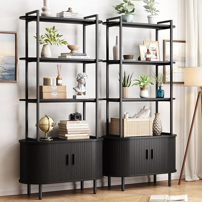 ONBRILL 71" Tall Bookshelf, 4-Tier Book Shelf - Image 3
