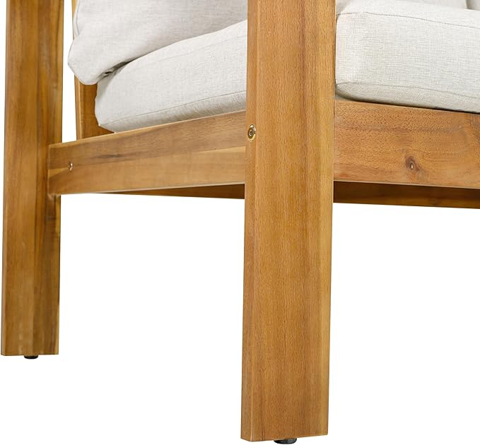Christopher Knight Home Kayahs 3 Pieces Acacia Wood Furniture Set, Patio - Image 12