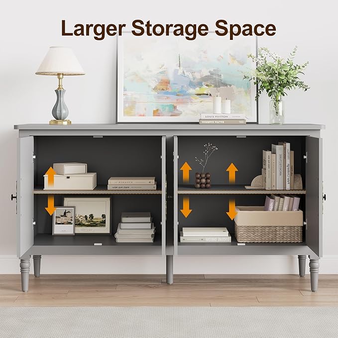 RoyalCraft 118" Buffet Cabinet - Image 4