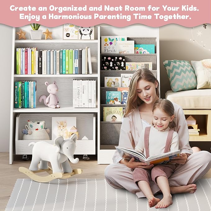 COZPAW Kids Bookshelf and Toy Storage, 4 Tier Toddler Bookshelf - Image 6