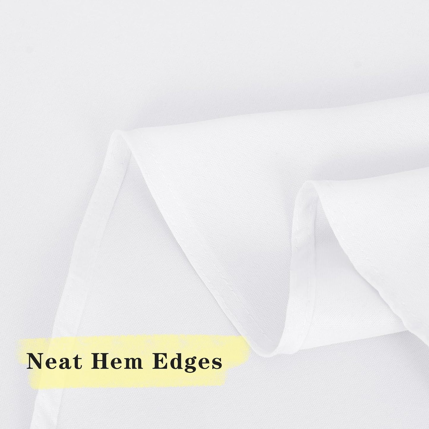 sancua 8 Pack Round Tablecloth 90 Inch White, Stain and Wrinkle Resistant Table Cloth - Washable Polyester Table Cover for Dining Tables, Buffet Parties and Camping