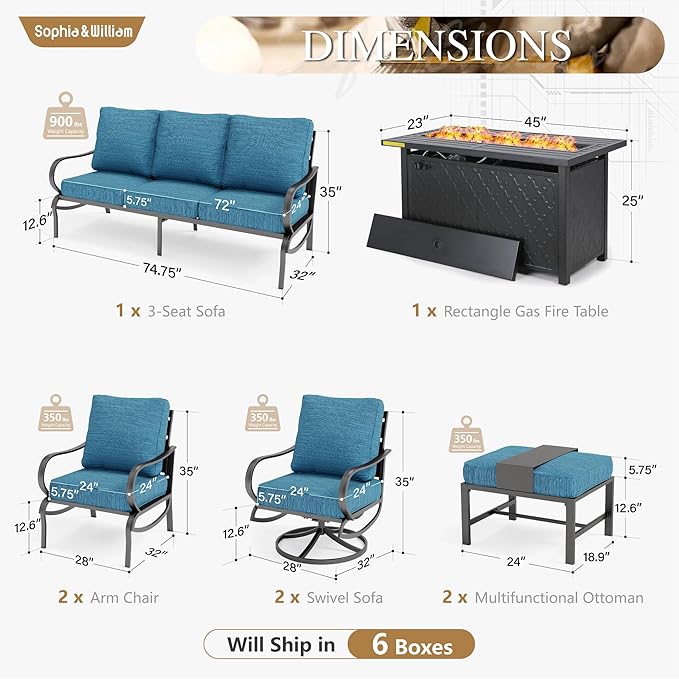 Sophia & William Patio Furniture Sets - Image 8