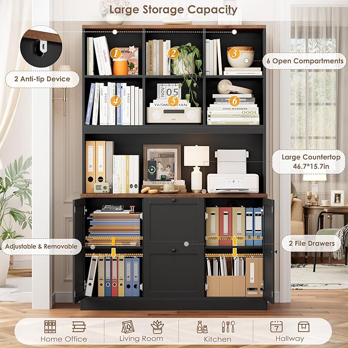 HIFIT 72'' Tall File Bookcase - Image 7