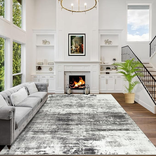 10x14 Area Rugs Washable Rug: Modern Abstract Living Room Rug Soft Anti-Skid by GENTDRIZZ