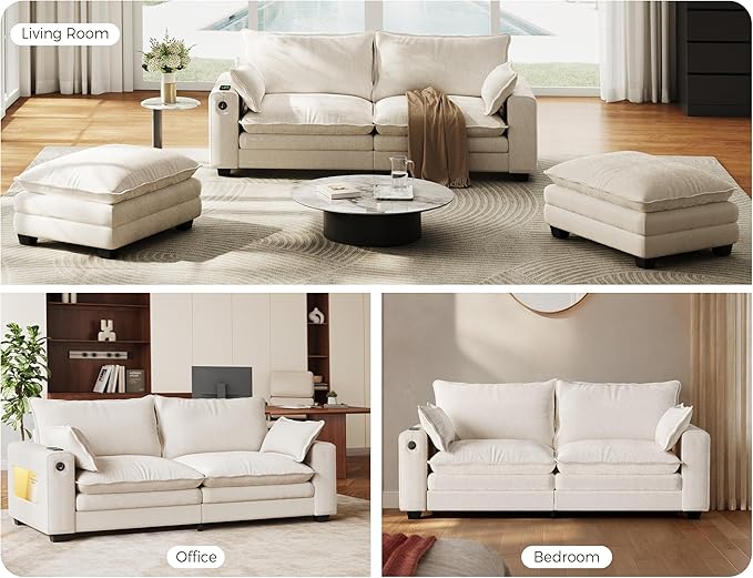 MapleGrace 80" Cloud Loveseat Sofa - Image 8