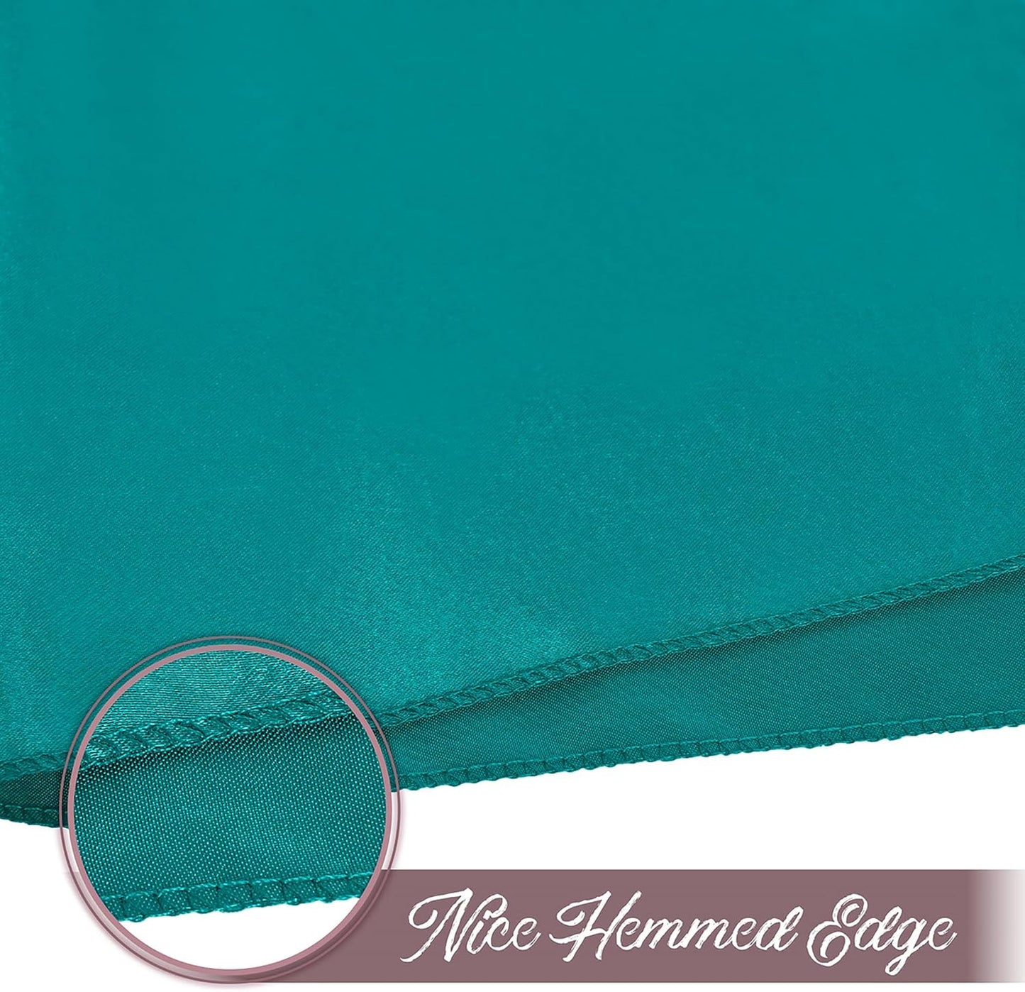 50 Pieces Teal Satin Napkins, 17" x 17" Square Table Napkins, Silky Soft Smooth Washable Napkins for Restaurant, Weddings, Dinner, Party Decoration
