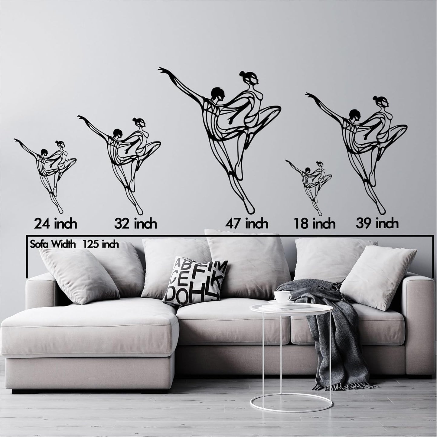 Wita Home Dancing Couple Metal Wall Art, Modern Minimalist Line Art Sculpture, Over the Bed Home Décor, Elegant Ballet-Inspired Design, Metal Wall Sculpture for Living Room, Bedroom (18x15 inches)
