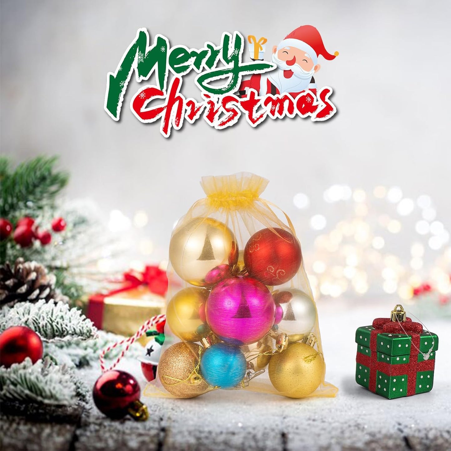 ANZNKU 100 Pack Large Organza Bags 6x9 Inch Mesh Gift Bags Drawstring Candy Bag Packaing Bag(Gold)