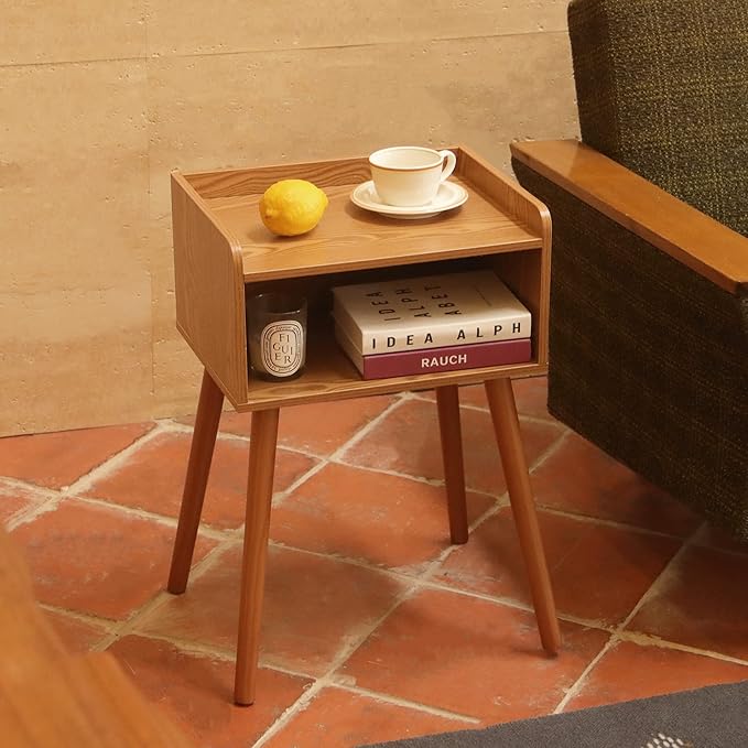 MaxSmeo Nightstand, Mid Century Modern Side Table Bedroom - Image 7