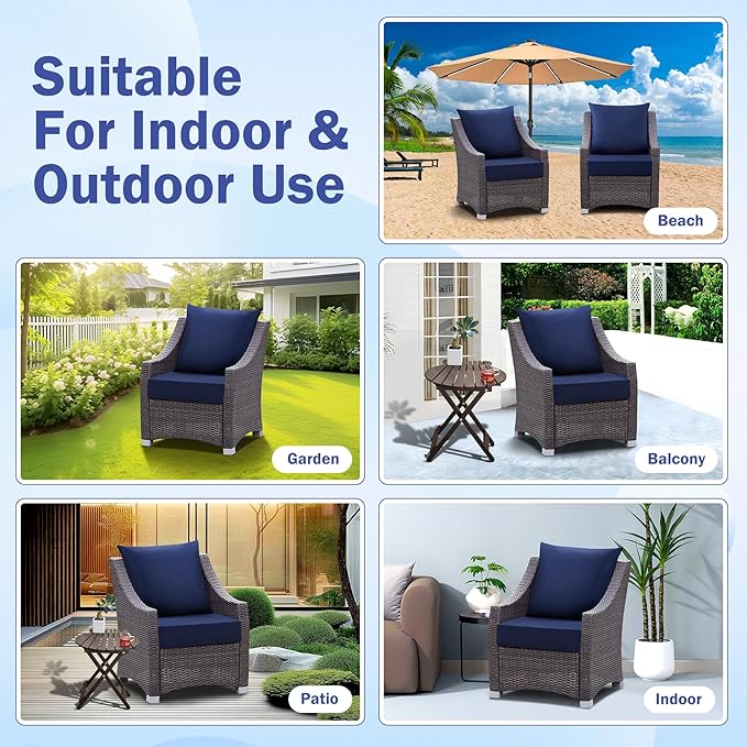 IASEAHK Outdoor Chair Cushions, 24 x 24 Inch Outdoor Cushion - Image 7