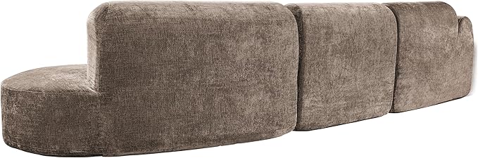 Merax 3-Piece 140" Curved Sectional Sofa Set, 4 Seat L-Shaped Modular Modern - Image 8