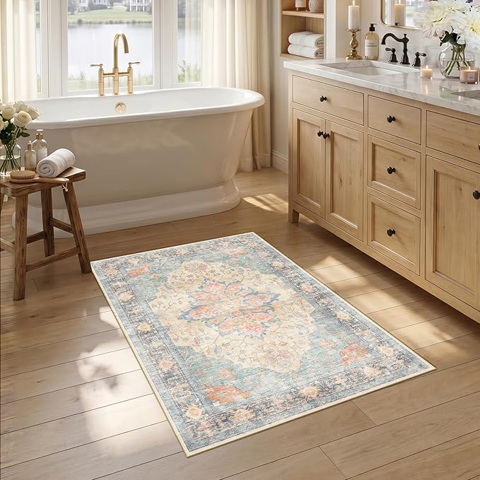 RELEANY Area Rugs 2'6"x4' Kitchen Rugs Entry Rug Small Rugs by RELEANY