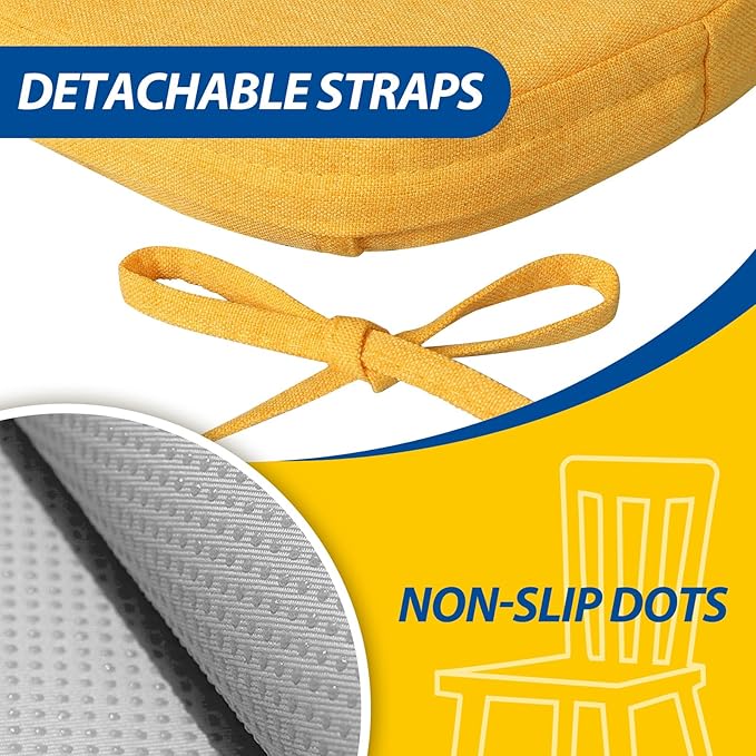 AAAAAcessories D-Shaped Chair Cushions, Machine-Washable Cover - Image 5