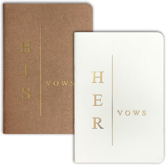 Wedding Vow Books His and Hers, Wedding Registry Gifts Ideas for Bride & Groom,Wedding Essentials