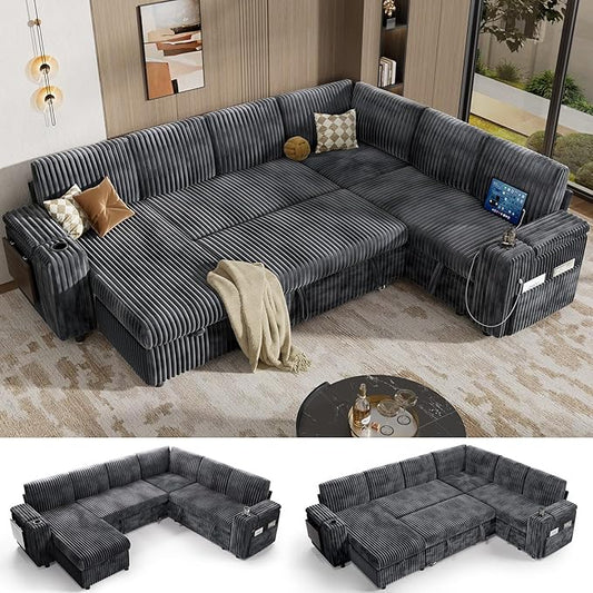 Vipbear 111" Modular Sectional Sleeper Sofa by VipbearLiving