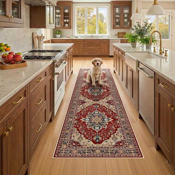 RELEANY Area Rugs 2'x8' Runner Rug Non Slip Washable by RELEANY