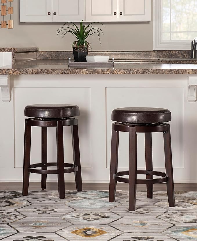 Linon Maya Brown Counter Stool - Image 2