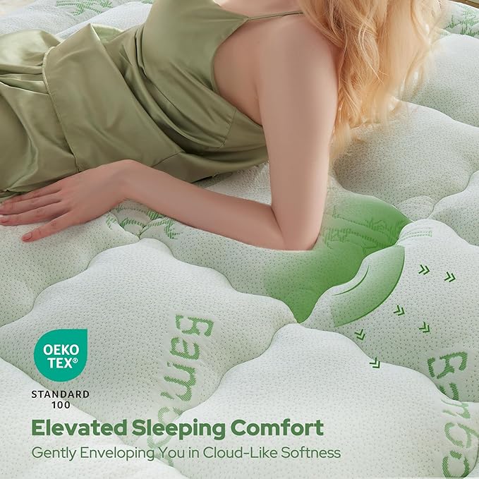 BEDLORE King Mattress Topper Viscose Derived from Bamboo, Thick Pillow Top - Image 2