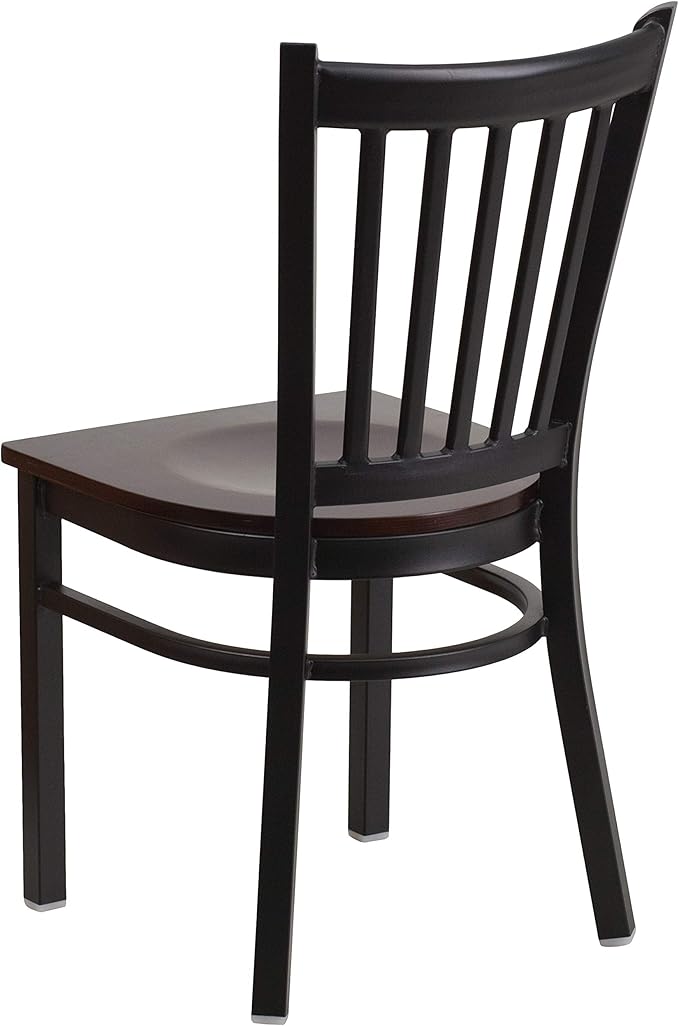 Flash Furniture HERCULES Series Black Vertical Back Metal Restaurant Chair - Image 5
