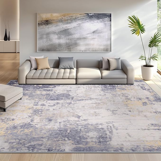 RELEANY Washable Area Rugs 5'x7' Non-Slip Modern Abstract Soft - Image 8