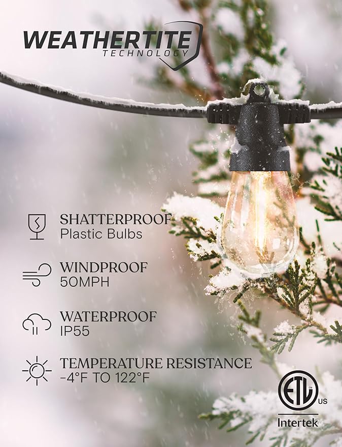 Brightech 104 FT Ambience Pro Solar Powered Outdoor LED String Lights - Image 2