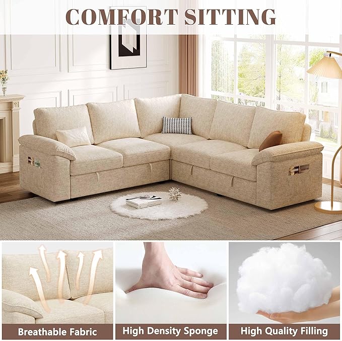 85 Inch Modular Sectional Sofa - Image 5