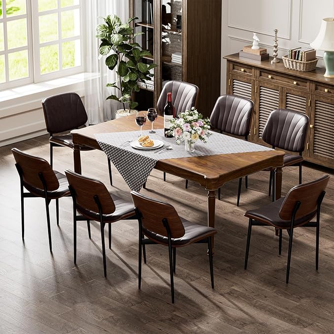 YaFiti Dining Chairs Set of 6, Dining Room and Kitchen Chairs, Mid Century - Image 3