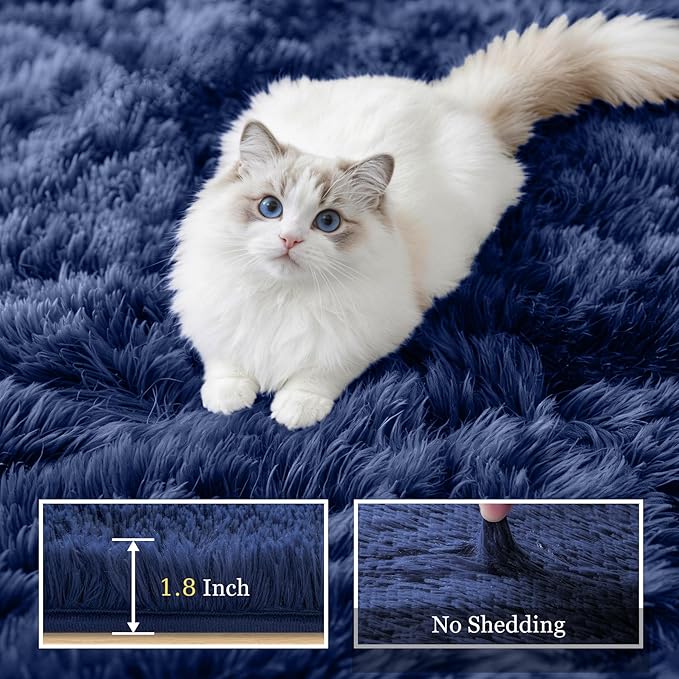 Fluffy 5x7 Area Rugs for Living Room Bedroom: Ultra Soft Shag Rug Non-Slip - Image 5