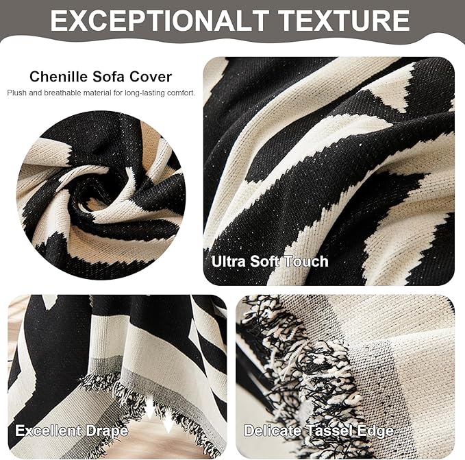 VClife Bohemian Sofa Cover for Couch, Washable 3-Seaters Couch Cover for Dog - Image 3