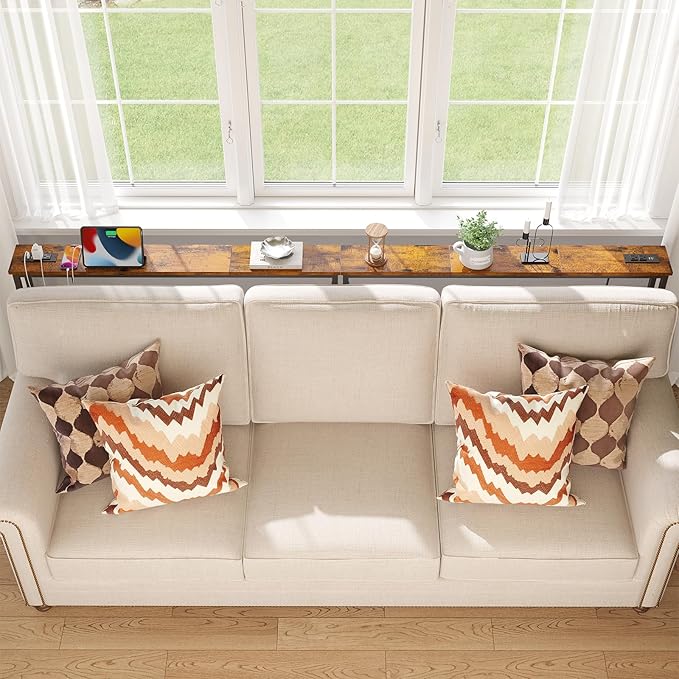 ELYKEN 94.5" Narrow Console Sofa Table - Image 2