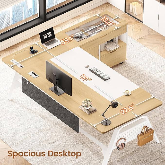SEDETA L Shaped Computer Desk - Image 4
