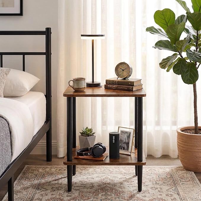 FORAOFUR End Table with Charge Station, Small End Tables Living Room, - Image 6