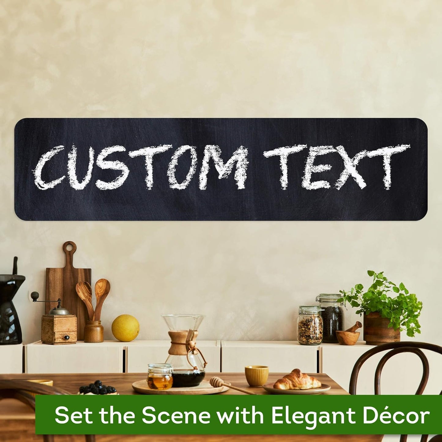 Custom Sign, Custom Street Sign, 11 Font Colors, 13 Font Styles, 4 Hole Options, 22 Sizes, 12x48 Inches, Rust Free DiBound, Fade Resistant, Made in USA by My Sign Center (Chalkboard Black)