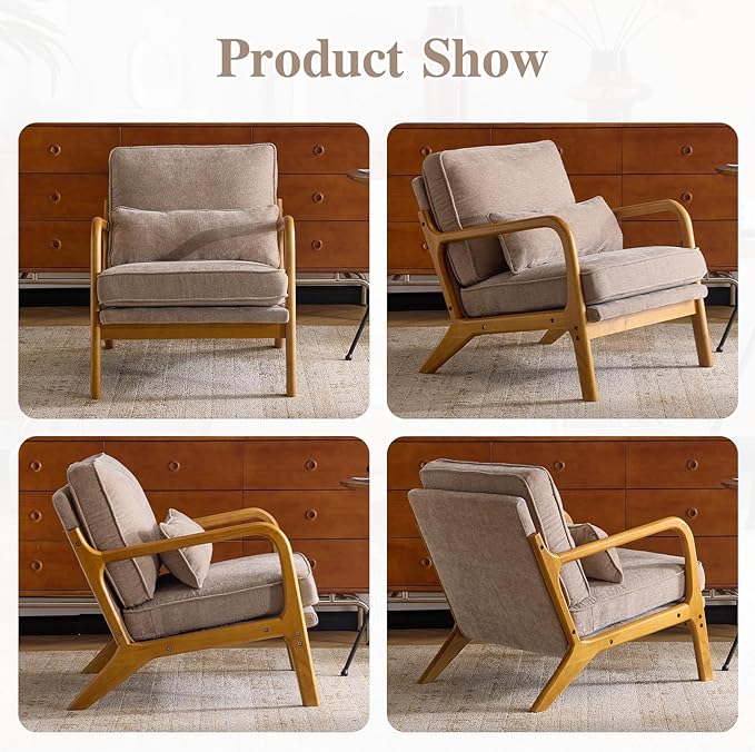 Karl home Mid Century Modern Accent Chair - Image 6